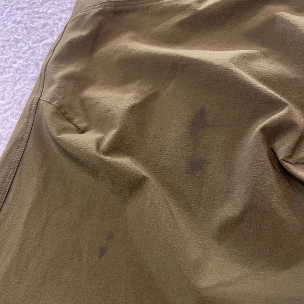 Arc'teryx Lefroy Hiking Pants Mens 34x30 Green Belted Nylon Lightweight